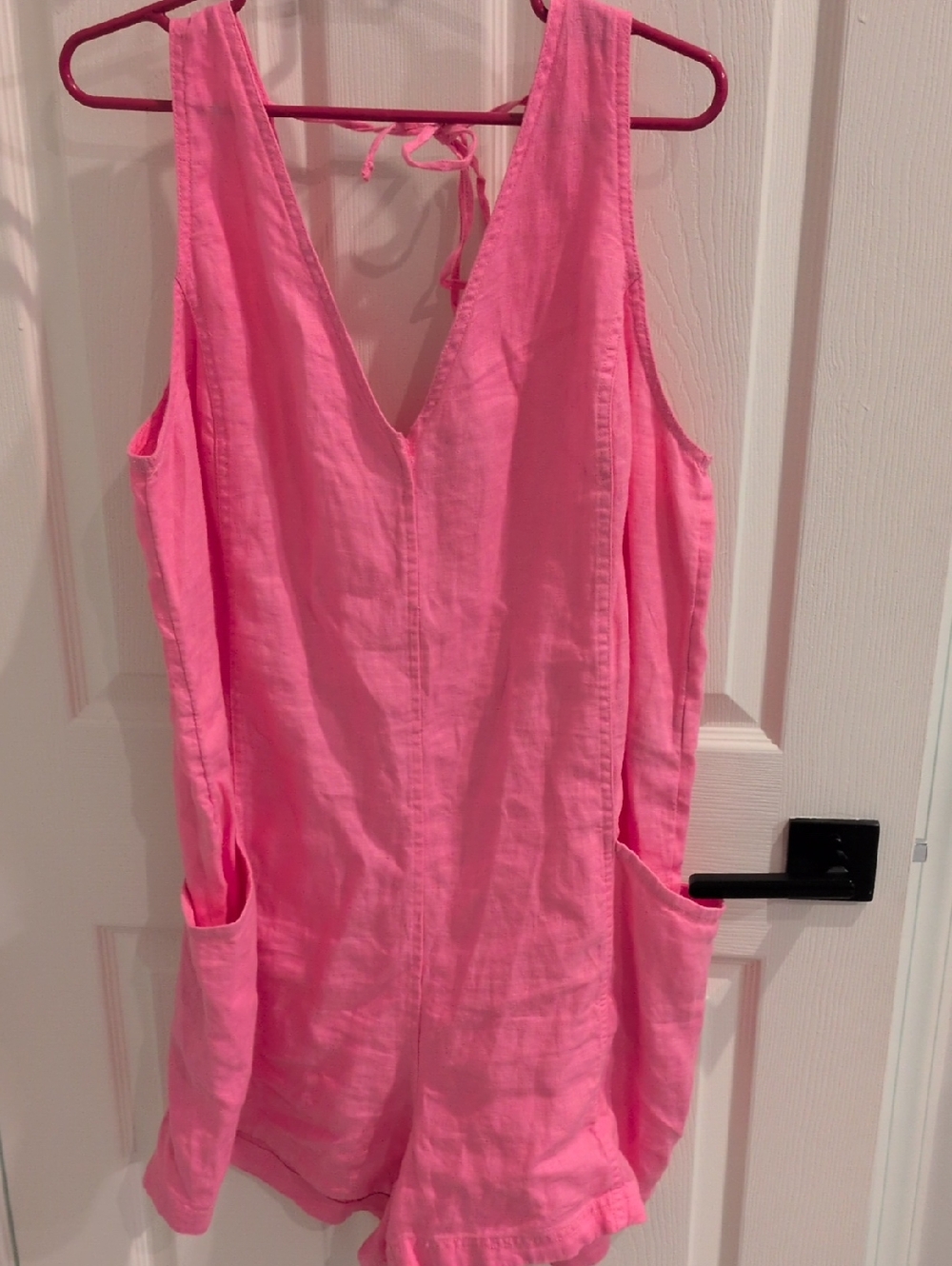 Athleta Retreat Linen Romper Size Large Tall